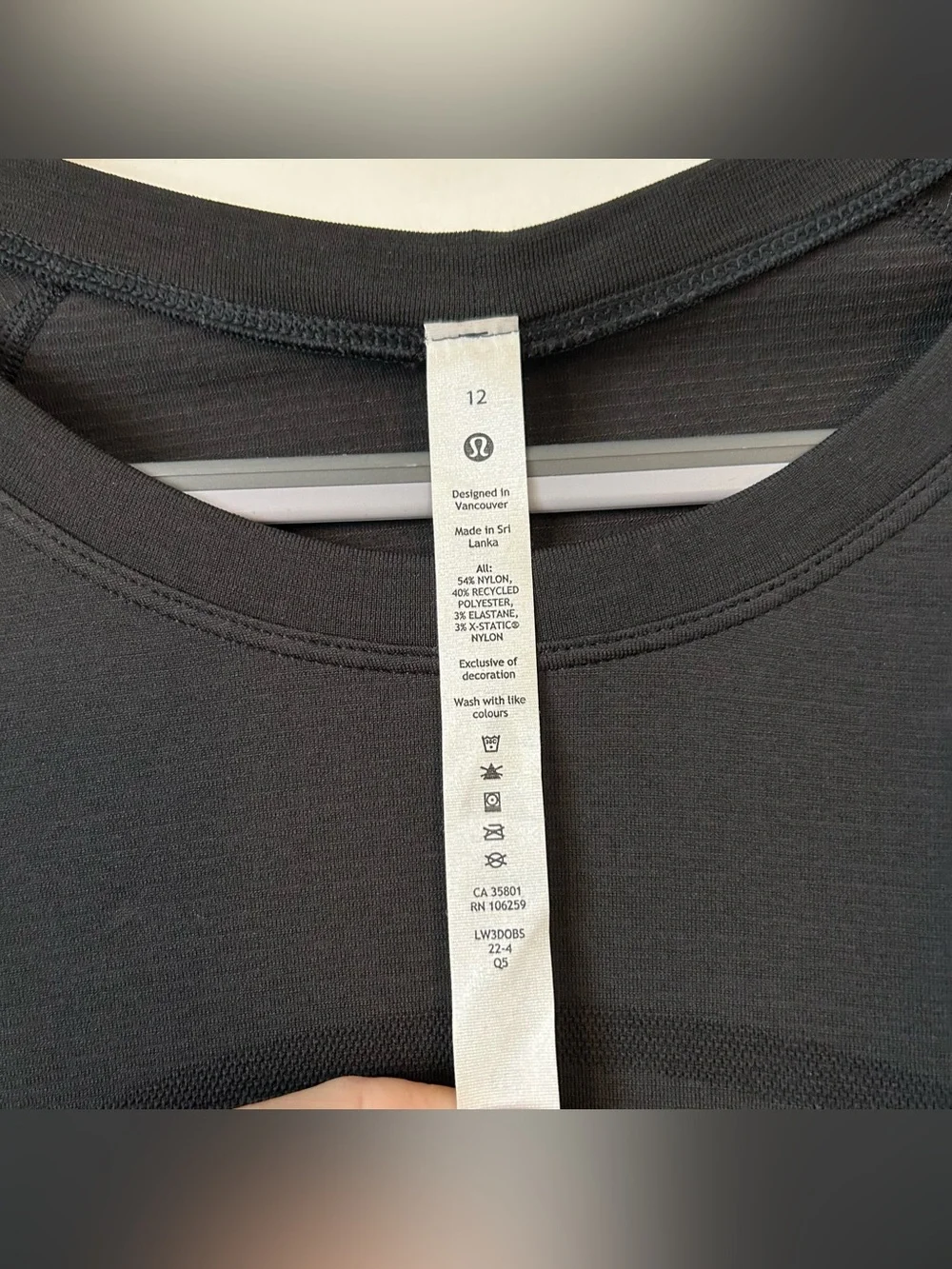 Lululemon Swiftly Tech Long Sleeve Shirt 2.0 *Race Length Black Size 12